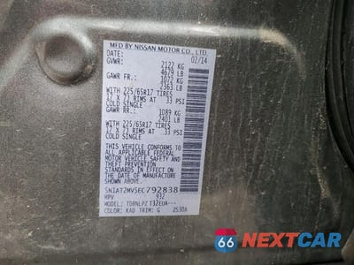 Zdjęcie 14 z 14 samochodu: 2014 NISSAN ROGUE S VIN:5N1AT2MV5EC792838 - miniatura