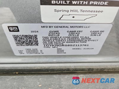 Zdjęcie 13 z 13 samochodu: 2025 CADILLAC XT5 SPORT VIN:1GYKNGRS8SZ113761 - miniatura