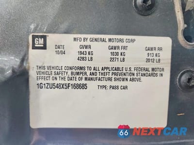 Zdjęcie 13 z 13 samochodu: 2005 CHEVROLET MALIBU LT VIN:1G1ZU548X5F168685 - miniatura