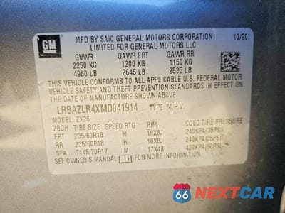 Zdjęcie 13 z 13 samochodu: 2021 BUICK ENVISION PREFERRED VIN:LRBAZLR4XMD041914 - miniatura