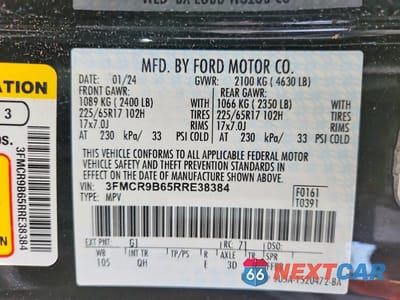 Zdjęcie 13 z 13 samochodu: 2024 FORD BRONCO SPORT BIG BEND VIN:3FMCR9B65RRE38384 - miniatura