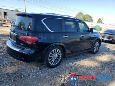 Trzecie zdjęcie samochodu z tyłu: 2016 INFINITI QX80 BASE VIN:JN8AZ2NE1G9125450 - miniatura
