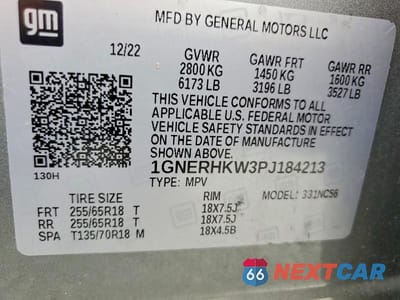Zdjęcie 13 z 13 samochodu: 2023 CHEVROLET TRAVERSE LT VIN:1GNERHKW3PJ184213 - miniatura