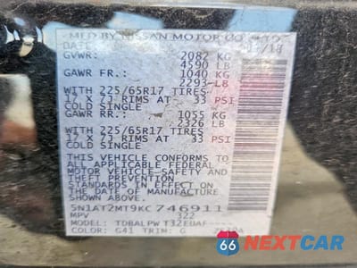 Zdjęcie 13 z 13 samochodu: 2019 NISSAN ROGUE S VIN:5N1AT2MT9KC746911 - miniatura