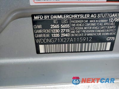Zdjęcie 12 z 12 samochodu: 2007 MERCEDES-BENZ S 550 VIN:WDDNG71X27A115912 - miniatura