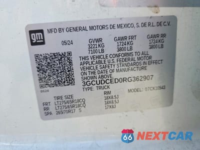 Zdjęcie 12 z 12 samochodu: 2024 CHEVROLET SILVERADO K1500 TRAIL BOSS CUSTOM VIN:3GCUDCED0RG362907 - miniatura