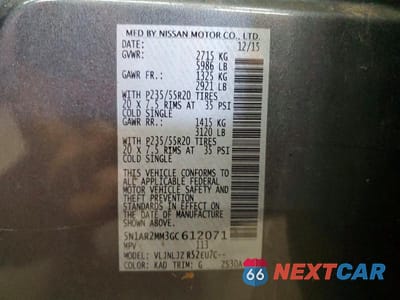 Zdjęcie 13 z 13 samochodu: 2016 NISS PATHFINDER PLATINUM VIN:5N1AR2MM3GC612071 - miniatura