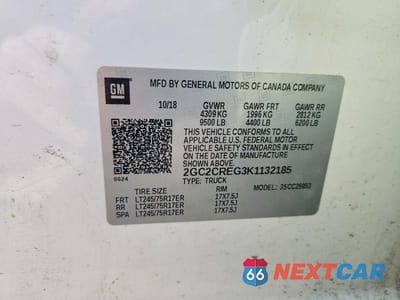 Zdjęcie 12 z 12 samochodu: 2019 CHEVROLET SILVERADO C2500 HEAVY DUTY VIN:2GC2CREG3K1132185 - miniatura