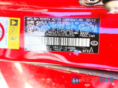 Zdjęcie 12 z 12 samochodu: 2012 LEXUS CT 200H PREMIUM VIN:JTHKD5BH4C2086336 - miniatura