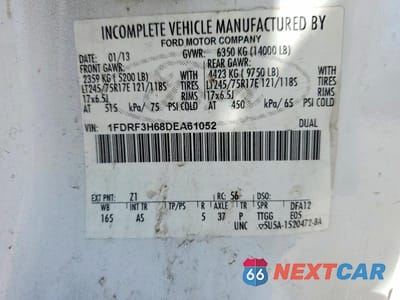 Zdjęcie 13 z 13 samochodu: 2013 FORD F350 SUPER DUTY VIN:1FDRF3H68DEA61052 - miniatura