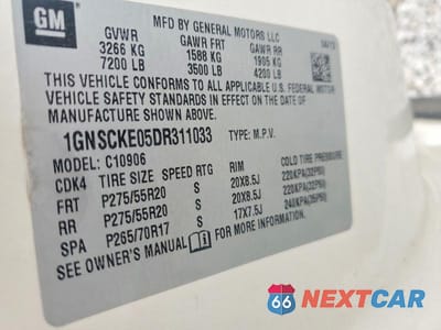 Zdjęcie 13 z 13 samochodu: 2013 CHEVROLET SUBURBAN C1500 LTZ VIN:1GNSCKE05DR311033 - miniatura