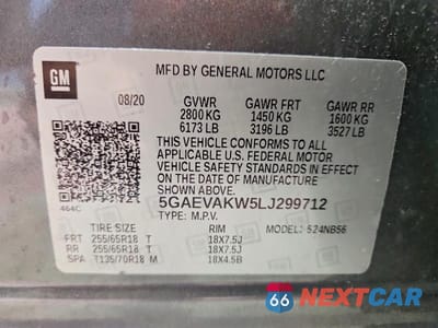 Zdjęcie 13 z 13 samochodu: 2020 BUICK ENCLAVE ESSENCE VIN:5GAEVAKW5LJ299712 - miniatura