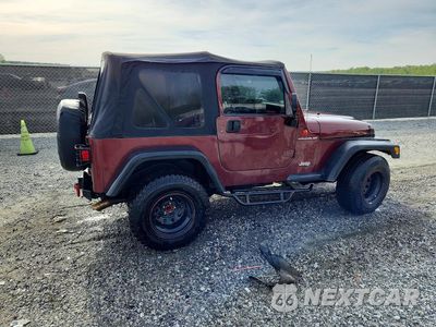 Trzecie zdjęcie samochodu z tyłu: 2001 JEEP WRANGLER / TJ SE VIN:1J4FA29P41P308973 - miniatura