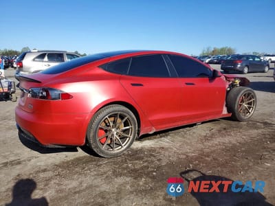 Trzecie zdjęcie samochodu z tyłu: 2021 TESLA MODEL S VIN:5YJSA1E6XMF441750 - miniatura