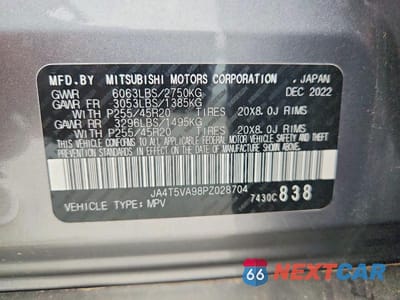 Zdjęcie 13 z 13 samochodu: 2023 MITSUBISHI OUTLANDER SEL VIN:JA4T5VA98PZ028704 - miniatura