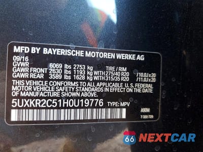 Zdjęcie 13 z 13 samochodu: 2017 BMW X5 SDRIVE35I VIN:5UXKR2C51H0U19776 - miniatura