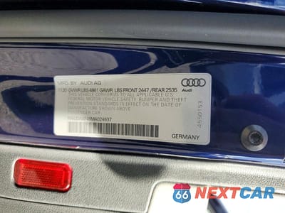 Zdjęcie 12 z 12 samochodu: 2021 AUDI A4 PREMIUM 45 VIN:WAUDAAF46MA024637 - miniatura