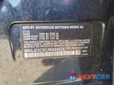 Zdjęcie 13 z 13 samochodu: 2018 BMW 540 I VIN:WBAJE5C50JWA94924 - miniatura