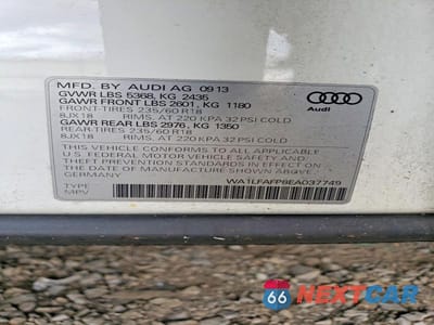 Zdjęcie 13 z 13 samochodu: 2014 AUDI Q5 PREMIUM PLUS VIN:WA1LFAFP8EA037749 - miniatura