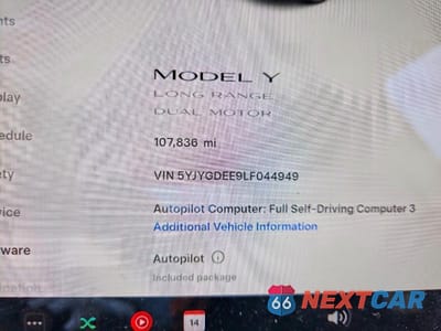 Zdjęcie 9 z 12 samochodu: 2020 TESLA MODEL Y VIN:5YJYGDEE9LF044949 - miniatura