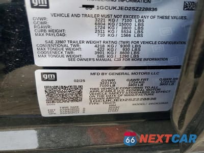 Zdjęcie 12 z 12 samochodu: 2025 CHEVROLET SILVERADO K1500 HIGH COUNTRY VIN:1GCUKJED2SZ228836 - miniatura