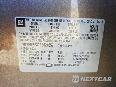 Zdjęcie 13 z 13 samochodu: 2015 CADILLAC SRX LUXURY COLLECTION VIN:3GYFNBE37FS624657 - miniatura