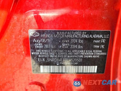 Zdjęcie 12 z 12 samochodu: 2020 HYUNDAI ELANTRA SEL VIN:5NPD84LF0LH520501 - miniatura