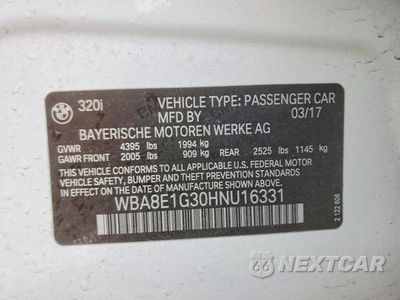 Zdjęcie 12 z 12 samochodu: 2017 BMW 320 I VIN:WBA8E1G30HNU16331 - miniatura