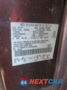 Zdjęcie 12 z 12 samochodu: 2001 FORD F150 SUPERCREW VIN:1FTRW07L11KD66626 - miniatura