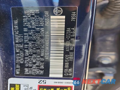 Zdjęcie 13 z 13 samochodu: 2022 TOYOTA CAMRY SE VIN:4T1G11AK4NU631914 - miniatura
