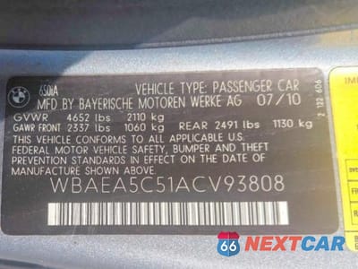 Zdjęcie 10 z 10 samochodu: 2010 BMW 650 I VIN:WBAEA5C51ACV93808 - miniatura