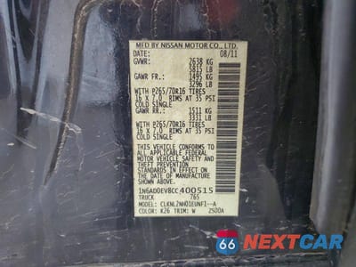 Zdjęcie 12 z 12 samochodu: 2012 NISSAN FRONTIER S VIN:1N6AD0EV8CC400515 - miniatura