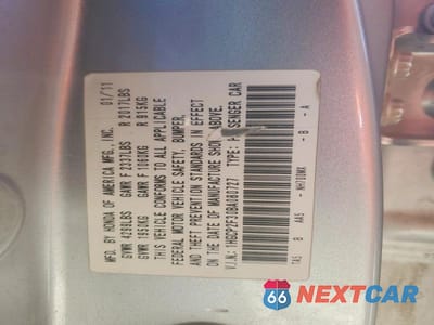Zdjęcie 12 z 12 samochodu: 2011 HONDA ACCORD LX VIN:1HGCP2F30BA080727 - miniatura