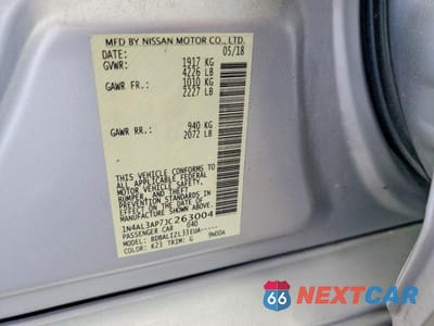Zdjęcie 13 z 13 samochodu: 2018 NISSAN ALTIMA 2.5 SV VIN:1N4AL3AP7JC263004 - miniatura