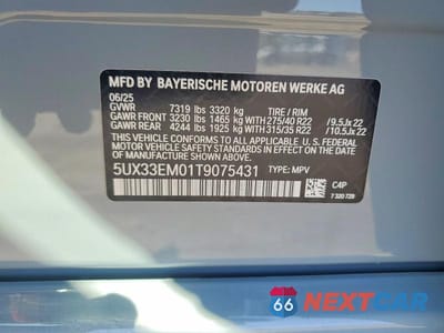 Zdjęcie 13 z 13 samochodu: 2026 BMW X7 M60I VIN:5UX33EM01T9075431 - miniatura