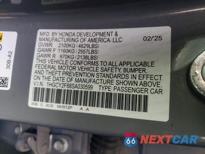 Zdjęcie 12 z 12 samochodu: 2025 HONDA ACCORD TOURING HYBRID VIN:1HGCY2F88SA030599 - miniatura