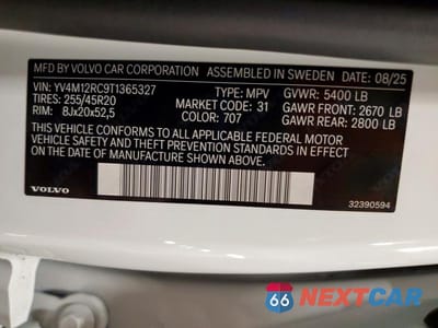 Zdjęcie 13 z 13 samochodu: 2026 VOLVO XC60 PLUS VIN:YV4M12RC9T1365327 - miniatura