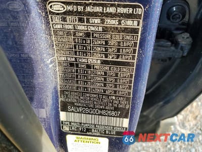 Zdjęcie 13 z 13 samochodu: 2013 LAND ROVER RANGE ROVER EVOQUE PURE PLUS VIN:SALVP2BG0DH826807 - miniatura