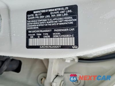 Zdjęcie 13 z 13 samochodu: 2018 INFINITI QX30 PREMIUM VIN:SJKCH5CR8JA052577 - miniatura
