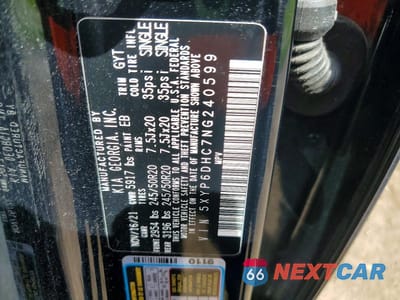 Zdjęcie 13 z 13 samochodu: 2022 KIA TELLURIDE S VIN:5XYP6DHC7NG240599 - miniatura