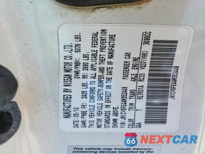 Zdjęcie 13 z 13 samochodu: 2010 INFINITI G37 CONVERTIBLE BASE VIN:JN1CV6FE4AM352449 - miniatura