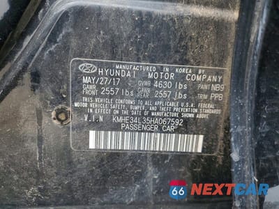 Zdjęcie 12 z 12 samochodu: 2017 HYUNDAI SONATA HYBRID LIMITED VIN:KMHE34L35HA067592 - miniatura