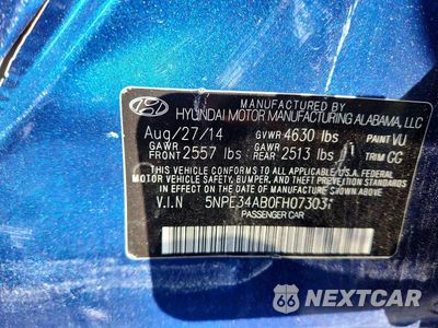 Zdjęcie 12 z 12 samochodu: 2015 HYUNDAI SONATA SPORT 2.0T VIN:5NPE34AB0FH073031 - miniatura