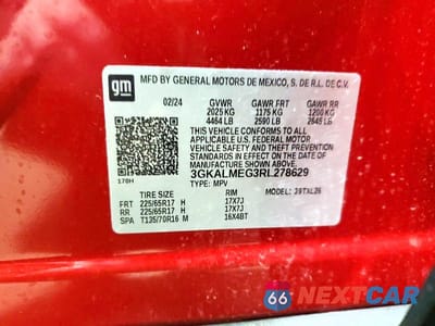 Zdjęcie 14 z 14 samochodu: 2024 GMC TERRAIN SLE VIN:3GKALMEG3RL278629 - miniatura