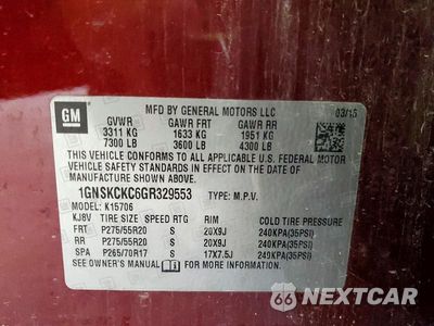 Zdjęcie 13 z 13 samochodu: 2016 CHEVROLET TAHOE K1500 LTZ VIN:1GNSKCKC6GR329553 - miniatura