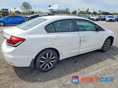 Trzecie zdjęcie samochodu z tyłu: 2015 HONDA CIVIC EXL VIN:19XFB2F97FE245044 - miniatura
