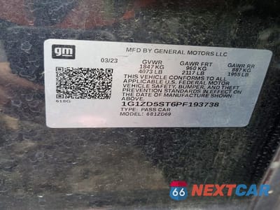 Zdjęcie 12 z 12 samochodu: 2023 CHEVROLET MALIBU LT VIN:1G1ZD5ST6PF193738 - miniatura