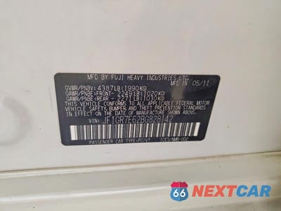 Zdjęcie 14 z 14 samochodu: 2011 SUBARU IMPREZA WRX VIN:JF1GR7E62BG828142 - miniatura