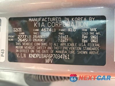 Zdjęcie 13 z 13 samochodu: 2023 KIA SPORTAGE LX VIN:KNDPU3AF6P7034761 - miniatura