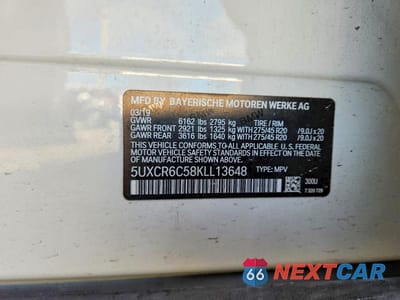 Zdjęcie 13 z 13 samochodu: 2019 BMW X5 XDRIVE40I VIN:5UXCR6C58KLL13648 - miniatura
